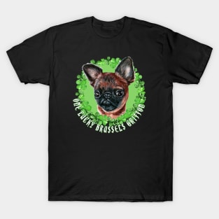 One Lucky Brussels Griffon Funny St. Patrick Dog T-Shirt